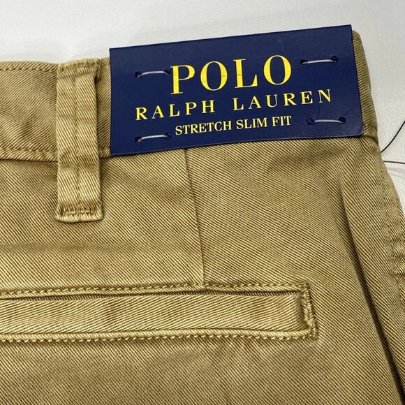 NEW POLO RALPH LAUREN Men’s Cargo Pants Tan Size 30 Slim Fit Stretch – NWT - Picture 2 of 9